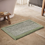 Christy Portobello Stripe Bath Mat in Sage