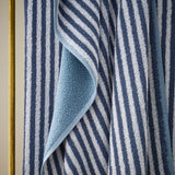 Christy Portobello Stripe Bath Sheet in Chalk Blue