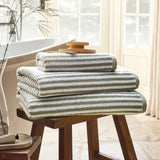Christy Portobello Stripe Bath Sheet in Sage