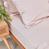 Christy Pure Organic Cotton King Fitted Sheets In Powder Pink