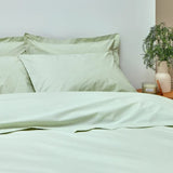Christy Pure Organic Cotton King Size Duvet Set In Sage