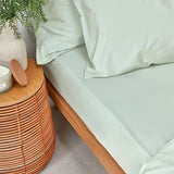 Christy Pure Organic Cotton King Size Fitted Sheets In Sage