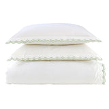 Christy Scallop Edge Duvet Set in Matcha Double