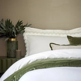 Christy Scallop Edge Pillowcases in Matcha