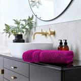 Christy Signum Bath towel in Plum