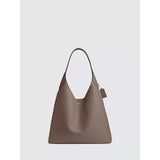 Coach Brooklyn 39 Leather Hobo Bag In Dark Stone