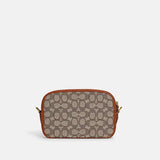 Coach Camera Bag In Signature Textile Jacquard Brass/Cocoa Burnished Amb