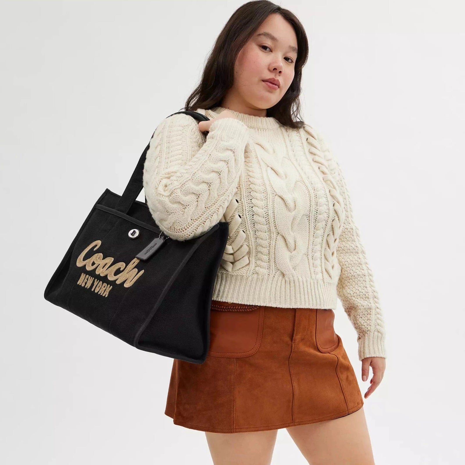 Coach Cargo Tote In Black