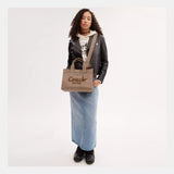 Coach Cargo Tote in Lh/Dark Natural