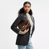 Coach Chain Tabby Shoulder Bag With Quilting In Brass Maple