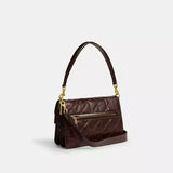 Coach Chain Tabby Shoulder Bag With Quilting In Brass Maple