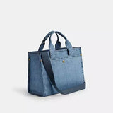 Coach Denim Cargo Tote Bag in Brass/Indigo