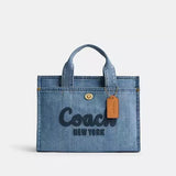 Coach Denim Cargo Tote Bag in Brass/Indigo