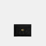Coach Essential Card Case With Pillow Quilting in Black