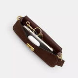 Coach Jet Shoulder Bag In Chocolate Suede