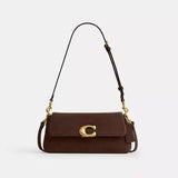 Coach Jet Shoulder Bag In Chocolate Suede