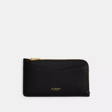 Coach New York Zip Card Case in Brass/Black