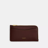 Coach New York Zip Card Case in Brass/Maple