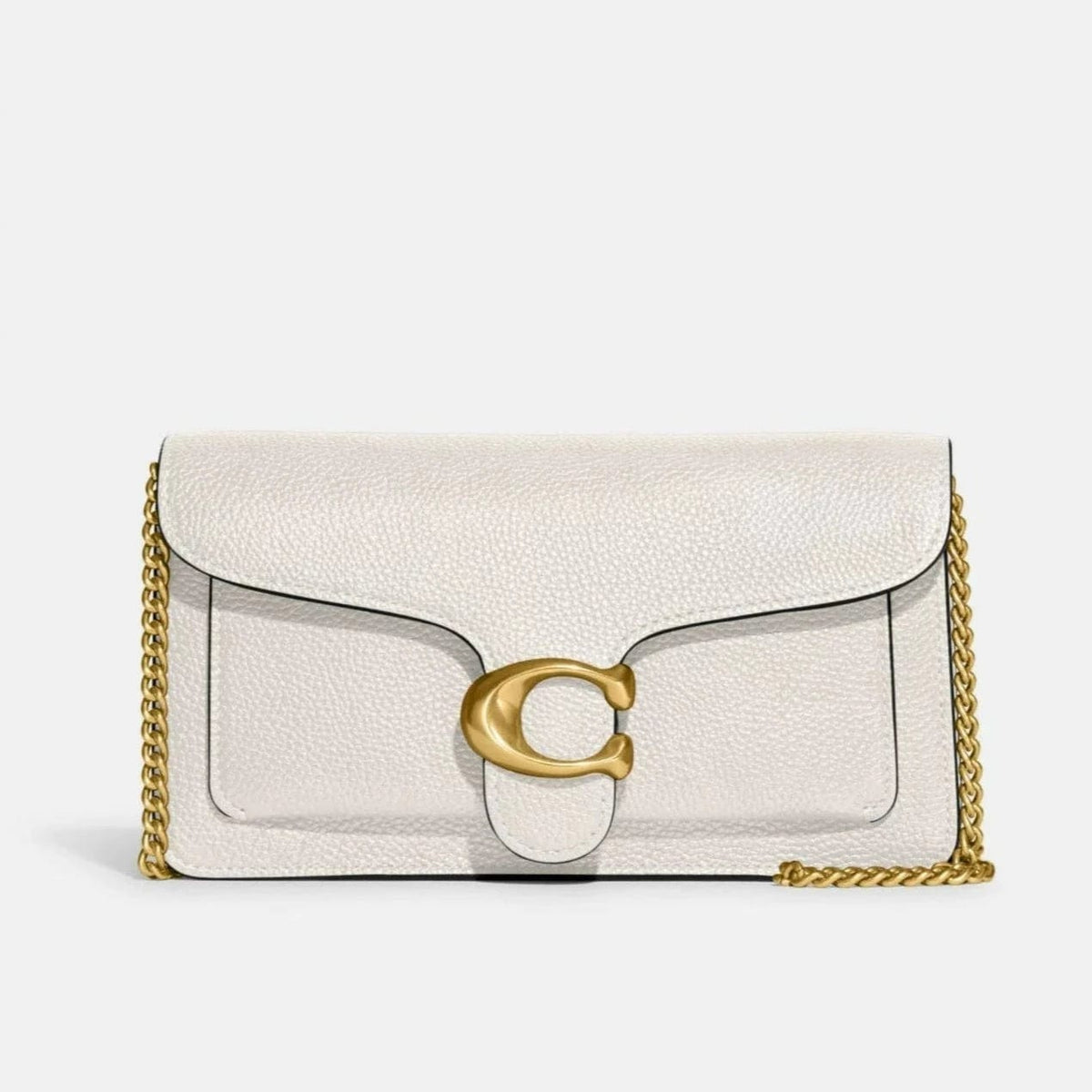 Coach Pebble Tabby Chain Clutch Chalk - Main Image