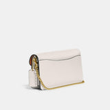 Coach Pebble Tabby Chain Clutch Chalk
