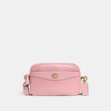 Coach Pebbled Leather Camera Bag Bubblegum