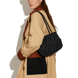 Coach Pillow Madison Shoulder Bag With Quilting V5/Black