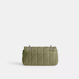 Coach Quilted Leather Covered C Tabby Shoulder Bag 20 in Moss Green