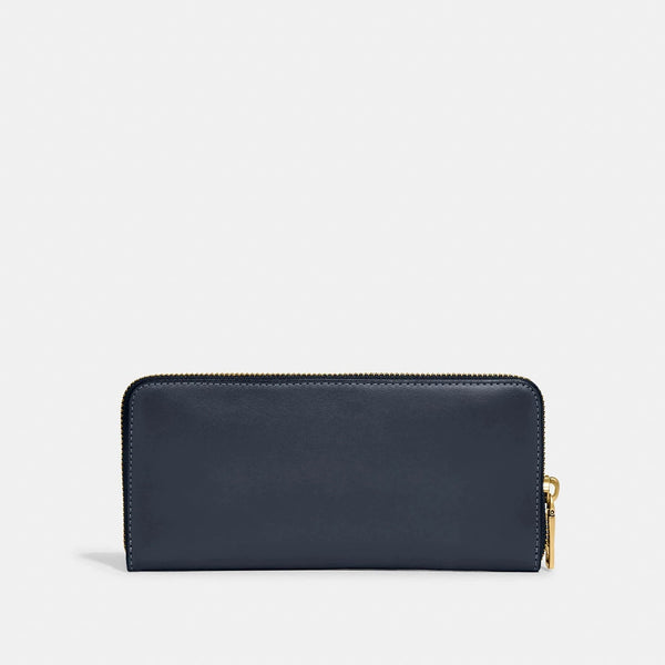 Coach Slim Accordion Zip Wallet Denim