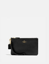 Coach Small Wristlet In Black
