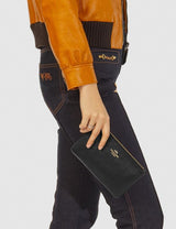 Coach Small Wristlet In Black