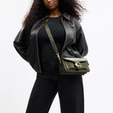 Coach Spazzolato Leather Tabby Shoulder Bag 26 In Olive