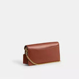 Coach Tabby Chain Clutch In Signature Canvas In B4/Tan Caramel