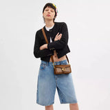 Coach Tabby Shoulder Bag 20 In Signature Canvas in Brass/Tan Brown