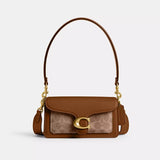 Coach Tabby Shoulder Bag 20 In Signature Canvas in Brass/Tan Brown