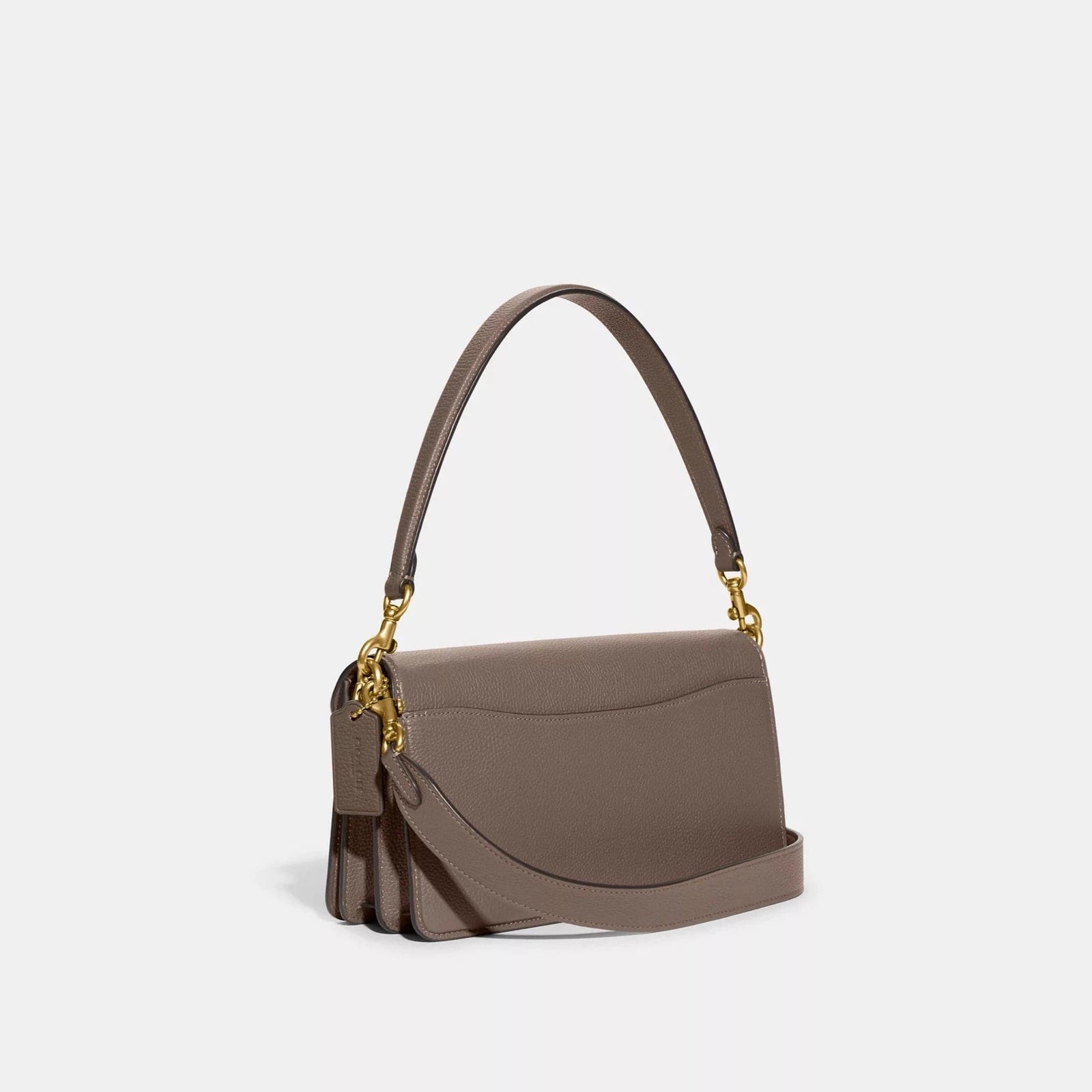 未使用品 タグ付き COACH Tabby 26 Dark Stone Coach Tabby 26 Pebbled Leather Shoulder Bag, Dark Stone