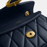 Coach Tabby Shoulder Bag 26 With Quilting in Dark Navy