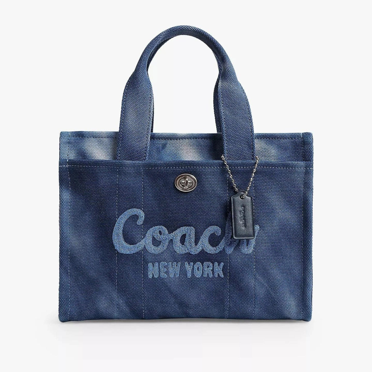 Coach Denim Cargo Tote Bag in Brass Indigo