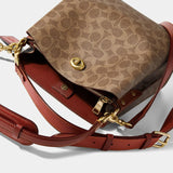 Coach Willow Bucket Bag In Signature Canvas Tan Rust