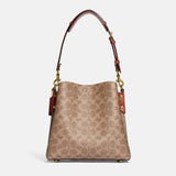 Coach Willow Bucket Bag In Signature Canvas Tan Rust