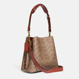 Coach Willow Bucket Bag In Signature Canvas Tan Rust