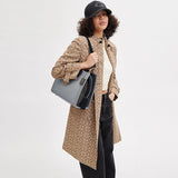 Coach Willow Tote 24 In Colorblock in Grey Blue