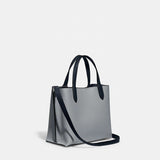 Coach Willow Tote 24 In Colorblock in Grey Blue