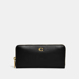 Coach Slim Accordion Zip Wallet in Black