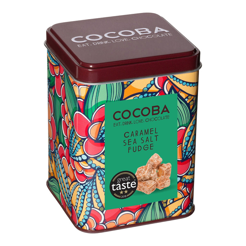 Cocoba Caramel Sea Salt Fudge Gift Tin 200g