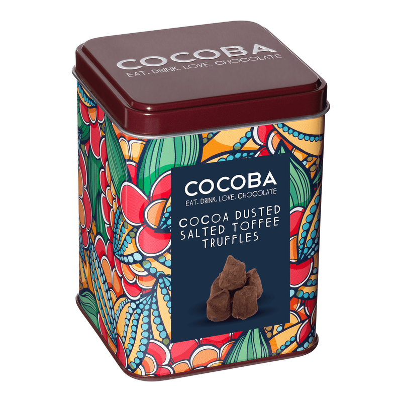 Cocoba Cocoa Dusted Salted Toffee Truffles Gift Tin 200g