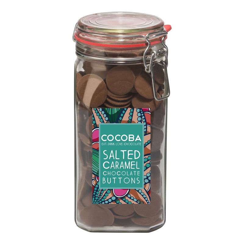 Cocoba Salted Caramel Chocolate Button Jar 900g