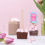 Cocobar Milk Hot Chocolate Spoon with heart Marshmallows