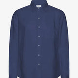 Colorful Standard Linen Shirt Petrol Blue