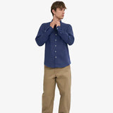 Colorful Standard Linen Shirt Petrol Blue