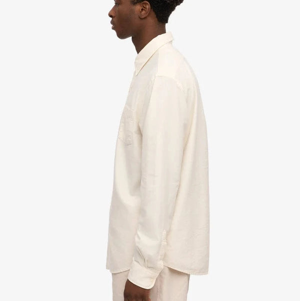 Colorful Standard Men's Organic Button Down Shirts In Ivory White